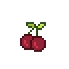 an apple pixel art on white background