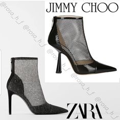 New With Tag. Eur 38/41 Us 7.5/10. Black - 1102/510. Black Heeled Ankle Boots. Sparkly Mesh Upper. Lined Stiletto Heel. Pointed Toe. Back Zip Closure. Heel Height 3.9 Inches ( 10 Cm) Black Heeled Ankle Boots, Mesh Heels, Zara Shoes, Heeled Ankle Boots, Zara Black, Stiletto Heel, Black Heels, Stiletto Heels, Bootie Boots