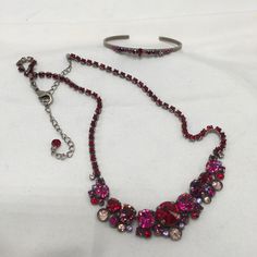 Questions? Leave A Comment Below! Preowned In Good Condition. Adjustable With Lobster Claw Lock Sorrelli Jewelry, Necklace Matching, Swarovski Crystal Necklace, Matching Bracelet, Matching Bracelets, Ruby Red, Lobster Claw, Crystal Necklace, Swarovski Crystal