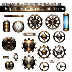 steampunk construction kit 2 by illustrator deviantat com on @ all things steampunk