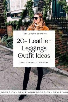 20+ chic faux leather leggings outfit ideas for fall and winter. Looking for the perfect fall 2023 fashion? We’re sharing how to wear faux leather leggings plus 20 leather leggings outfit ideas for all occasions: leather leggings outfits for a night out, casual, for work, or everything in between. Casual fall outfits, Leather pants outfits Leggings With Heels Outfit Classy, Liquid Leather Leggings Outfit, Faux Leather Pants With Sneakers, How To Wear Leather Leggings Over 40, Black Leather Leggings Outfit Winter, Shoes To Wear With Faux Leather Leggings, Fall 2024 Outfits Leggings, What To Wear With Black Leather Leggings, Styling Faux Leather Pants