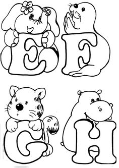 the letter b is for bear coloring page with pictures and letters to color on it