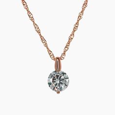 Crystal Collection Pendants Clear 2.00 Carat Brilliant CZ Solitaire Pendant in Rose Gold Overlay Rose Gold Solitaire Necklace With Diamond Cut Cubic Zirconia, Rose Gold Solitaire Round Pendant Jewelry, Rose Gold Solitaire Necklace With Brilliant Cut Pendant, Rose Gold Solitaire Necklace With Cubic Zirconia Round Pendant, Rose Gold Solitaire Necklace With Prong Setting As Gift, Rose Gold Solitaire Pendant Necklace, Basket Setting, Gold Overlay, Solitaire Pendant