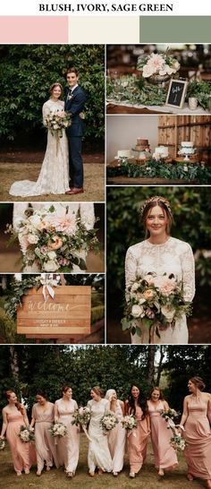 the bride and groom are posing for pictures