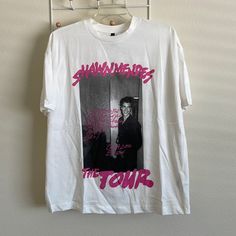 Final Sale 2019 Tour Shirt Its Possible This Could Be Mens Sizing New No Tags Only Plastic S M L Runs Big, Loose Fit 100% Cotton, Probably Shrink Pretty Long, Tshirt Style H&M Collab X Shawn Mendes H&m Tshirts, Its Possible, H&m Shirts, Long Tshirt, Tour Shirt, Shawn Mendes, Final Sale, Pink White, H&m