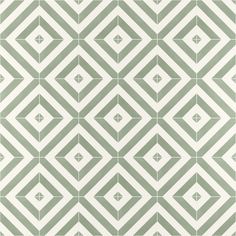 a green and white wallpaper pattern with small squares on the bottom, in diagonal rows