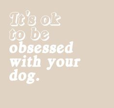 a white dog with the words it's ok to be obsessed with your dog