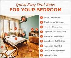 an advertisement for a bed room with instructions on how to use it