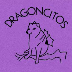 a drawing of a dog with the words dragoncits on it