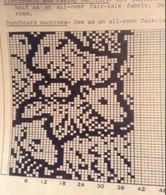 a cross stitch pattern is shown in black and white