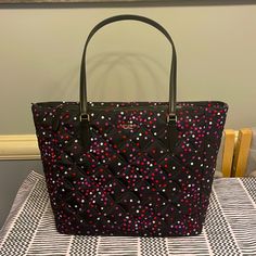 This Is A New Without Tags Kate Spade Quilted To Close Zipper Tote Bag Zipper Tote Bag, Zippered Tote, Kate Spade Handbags, Kate Spade Bags, Kate Spade, Women Handbags, Polka Dots, Black Pink, Bag Lady