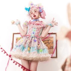 Harajuku Decora, Strawberry Bunny, Harajuku Dress, Op Dress, Cute Clown, Dress Princess, Pink Sugar, Sweet Lolita, Daily Dress