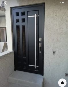 درابزين السلم, Modern Wood Doors, Entry Door Designs, Steel Door Design, Iron Door Design, Stylish Doors