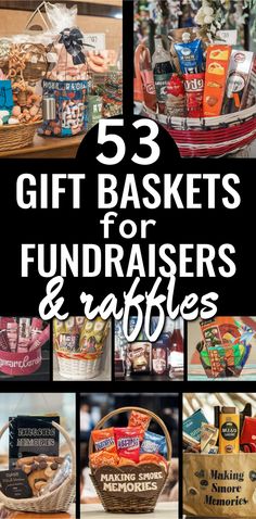 53 Gift Baskets For Fundraisers and Raffles (DIY Ideas) Cheap Raffle Basket Ideas Diy, Letter Basket Ideas, Arts And Crafts Basket Raffle, Gala Baskets Silent Auction, Grocery Gift Basket Ideas, Best Auction Basket Ideas, Gift Basket Fundraiser Ideas, Raffle Ticket Container Ideas, Inexpensive Raffle Basket Ideas