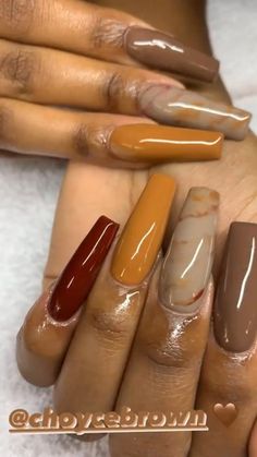 Solid Nail Color Ideas Brown Skin, Nails On Brown Skin Black Women, Fall Nail Designs On Dark Skin, Fall Nails African American, Fall Nails Dark Skin Black Women, Fall Nails For Black Women, Cute Nail Colors For Dark Skin, Fall Nail Colors Black Women, Brown Nails On Black Women