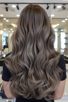 Ashy Brown Balayage Hair, Ash Tone Balayage, Dark Ash Brown Hair With Highlights, Balayage Cool Tones, Light Ash Brown Balayage, Balayage Ash Brown, Ashy Brown Hair Balayage