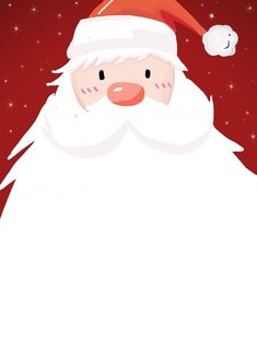 a santa claus with a red hat and white beard is standing in front of a star filled sky