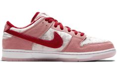 Todd has a history of being behind some of the most recognizable Nike SB colorways of all time and the Strangelove Dunk is another example of his creative prowess. This SB Dunk Low is composed of a pink velvet upper with suede overlays and a red velvet Swoosh. Strangelove branding on the tongue, insole, and translucent outsole complete the design. SKU: CT2552-800 Release Date: 1 Feb 2020 Color: Pink/Red-White Nike Pictures, Nike Sb Dunk Low Strangelove, Dream Shoe, Pee Pee, Stefan Janoski, Baskets Nike, Nike Sb Dunk Low, Street Sneakers, Forrest Gump