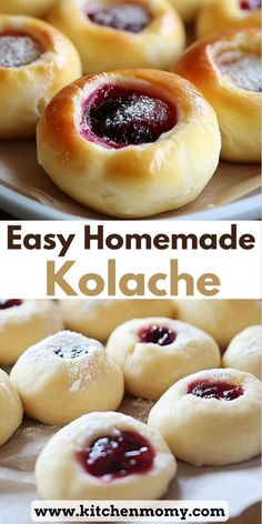 easy homemade kolache rolls with jelly in the middle