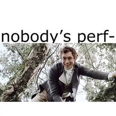 a man standing on top of a tree with the words nobody's perf