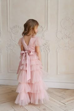 Flower Girl Dress Tulle, Champagne Flower Girl, Blush Flower Girl Dresses, Birthday Party Dresses, Child Dress, Boho Flower Girl, Tulle Flower Girl Dress, Rose Girl, Ivory Flower Girl