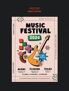 Free PSD | Music festival celebration template Texture Graphic Design, International Festival, Poster Background Design