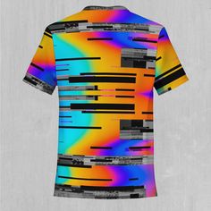 Spectrum Noise Tee - Azimuth Clothing Urban Multicolor Graphic T-shirt, Urban Style Multicolor Graphic T-shirt, Urban Multicolor Graphic Tops, Multicolor All Over Print T-shirt For Streetwear, Multicolor Custom Print Tops For Streetwear, Multicolor Graphic Tee With All-over Print Sublimation Design, Custom Print Cotton Sublimation Design In Multicolor, Multicolor All Over Print Sublimation Graphic Tee, Multicolor Cotton Sublimation T-shirt With Custom Print