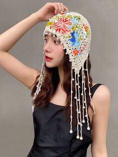 Ethnic style embroidered knitted hat Women's spring and summer versatile ear protection hat 



Size: 54CM ~60CM

tassel length: 30CM Knitted Summer Hat, Crochet Hats Free Pattern Ladies, Headwear Fashion, Princess Hat, Rice White, Easy Crochet Hat, Crochet Hat For Women, Cozy Crochet Patterns, Mermaid Diy