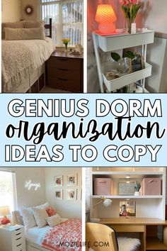 Keeping your space organized and tidy will not only help you have a clean space, but it will also help clear your mind as well — which is super important to survive your freshman year. Here are 10 best dorm organization ideas to keep your dorm room neat all year long.