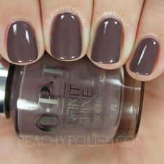 OPI You Don't Know Jacques! | Infinite Shine Iconic Collection | Peachy Polish Winter Fingernails, Opi Shades, Matte Make Up, Fingernails Painted, Brown Nail Polish, Brown Nail, Makijaż Smokey Eye