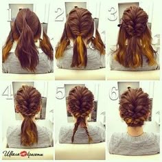 Coiffure Hairstyle Casual, Updo Braids, Updo Tutorial, Long Hair Updo, Fancy Hairstyles, Hair Updo, Hair Long, Hair Envy