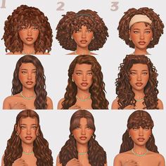 the different types of curly hair for females