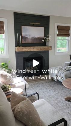 a living room filled with furniture and a fire place