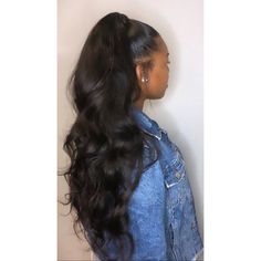 Black Hair Updo Hairstyles, Straight Black Hair, Weave Ponytail Hairstyles, Haute Hair, Slick Hairstyles, Quick Weave, Braided Hairstyles Updo