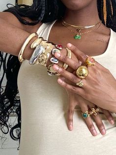 Gold Jewelry Maximalist, Maximalistic Jewelry, Gold Maximalist Jewelry, Gold Jewelry Black Women, Maximalism Jewelry, Jewelry Black Women, Jewelry Maximalist, Maximalist Jewelry