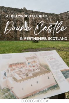 an old castle with text overlay that reads a hollywood guide to bourke castle in perishre, scotland