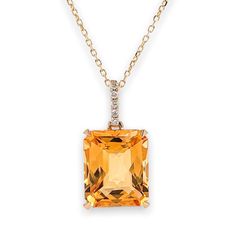 Citrine Pendant Necklace With Natural Stones, Citrine Gemstone Oval Pendant Necklace, Gold Citrine Diamond-cut Jewelry, Luxury Faceted Citrine Necklace, Faceted Citrine Pendant Jewelry, Citrine Pendant, Yellow Gold Pendants, Best Diamond, Gems Jewelry