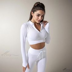 Elluis - Premium Seamless Yoga Top: High Performance Long Sleeve Sports Jacket with Quick-drying Technology for Enhanced Flexibility and Fitness Yoga Jacket, Womens Clothing Patterns, Yoga Top, Active Wear Outfits, Yoga Tops, Sports Jacket, White Long Sleeve, Clothing Patterns, Quick Dry