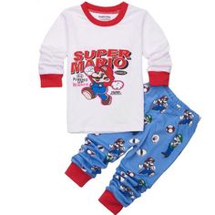 Level Up Bedtime with Cartoon Cotton Super Mario Long Sleeves Pajamas! 🍄✨ Super Mario Pajamas Sets for just $12.99! Shop now! #SuperMario #KidsPajamas #CartoonPajamas Mario Design, Infant Accessories, Super Mario Games, Kids Cartoon, Winter Leggings, Childrens Clothing, Kids Set