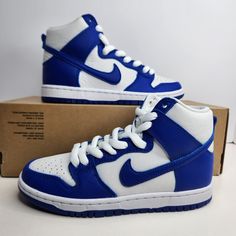 Nike Sb Dunk High Pro Iso Size 5 Men/Size 6.5 Women Varsity Royal/Varsity Royal Sku: Dh7149-400 100% Authentic Brand New In Box (Shoe Box Is Missing Lid) Any Questions? Make Sure To Ask Price Firm Nike Sb Dunk High Pro, Nike Sneakers Mens, Nike Flyknit Racer, Nike Air Monarch, Nike Sb Dunk High, Sb Dunk High, Black Basketball Shoes, Nike Tennis Shoes, Nike Pegasus