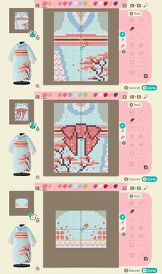 the instructions for how to make a cross stitch t - shirt with an image on it