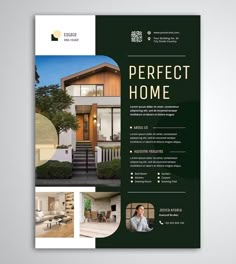 a brochure design for a real estate agent in the usa, with an image of a house on it