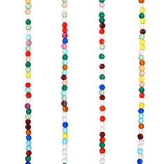 multicolored beaded necklace on white background