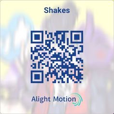 the qr code for shakes is displayed in front of a blurry background with text that reads,