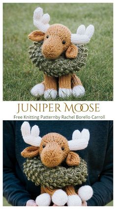 Amigurumi Moose Free Knitting PatternsPaid Cow Knit Pattern, Knit Moose Pattern, Cute Knitting Ideas Animals, Knitting Stuffed Animals Patterns, Knitting Patterns Free Stuffed Animals, Knitting Pattern Stuffed Animal, Knitted Animal Patterns Free, Knitting Animals For Beginners, Free Knitting Patterns Stuffed Animals