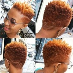 Grown Out Undercut, Natural Short Cuts, Short Natural Styles, Natural Haircuts, Natural Hair Haircuts, Short Natural Haircuts, Short Hair Designs, Shaved Hair Designs, Tapered Natural Hair