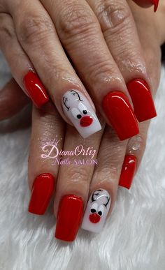 Snowman Nails Design, Christmas Nails Ideas Holiday, Holiday Dip Nails, Christmas Dip Nail Ideas, Designs Nails Art, Nails Art Designs, Christmas Gel Nails, Christmas Nails Acrylic, Trendy Nail Art