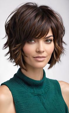 messy bob hairstyles Edgy Hair Color, Shaggy Bob Hairstyles, Women Haircuts, Messy Bob, Messy Bob Hairstyles, Haircuts For Medium Length Hair, Shaggy Short Hair, Easy Hair Cuts, Shaggy Bob