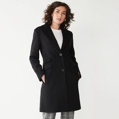 Upgrade your fall wardrobe with this women's wool-blend coat by Nine West Upgrade your fall wardrobe with this women's wool-blend coat by Nine West Watch the product video here. 2-button front Long sleeves Wool blend 3 pocketsFIT & SIZING Designed to hit just below the knees MidweightFABRIC & CARE Polyester, wool, other Lining: polyester Dry clean Imported Size: Xxl. Color: Black. Gender: female. Age Group: adult. Pattern: Solid. Material: Wool & Wool Blend|Polyester|Other. Wool Blend Coat, Jacket Pattern, Fall Wardrobe, New York Fashion Week, Nine West, Winter Coat, Jacket Dress, Gender Female, Women's Blazer