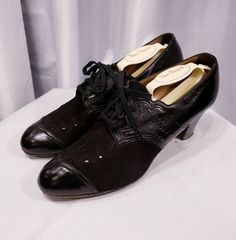 These solid 1920's ~ 1930's stitched toe shoes are wonderful! These everyday shoes could easily be paired up with a dress, suits or trousers. Shoes are Unmarked Measurements ~ Length is 9 1/2 inches, width is 3 inches and heel is 2 inches. Lots of life left in these shoes. Insole reads: The United States Shoe Corp. ~ Regulation Red Cross Shoes Buyer to pay all related shipping charges. Questions Welcomed and Reasonable Offers considered Thank You Cityvintage Formal Low Heel Dance Shoes With Rubber Heel Cap, Classic Formal Pointed Toe Dance Shoes, Classic Pointed Toe Formal Dance Shoes, Classic Dance Shoes With Pointed Toe And Leather Sole, Fitted Low Heel Court Shoes For Galas, Classic Pointed Toe Dance Shoes With Leather Sole, Vintage Leather Formal Dance Shoes, Vintage Leather Dance Shoes For Formal Occasions, Classic Fitted Dance Shoes With Leather Sole